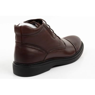 4. Lee Cooper Herrenschuhe, elegante braune Leder-Stiefeletten mit Isolierung