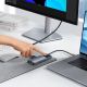 9. USB HUB 6in1 Baseus Metal Gleam Series II USB-A/USB-C/USB-C PD/HDMI/RJ45 - schwarz