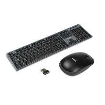 Tastatur- und Mausset IBOX DESKTOP PRO KIT IKMS606W (USB 2.0; (US); schwarz; optisch; 1200 DPI)