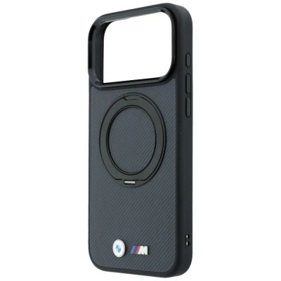 6. BMW Kevlar Ring Stand 360 MagSafe Hülle für iPhone 18 Pro Max / 17 Pro Max – Dunkelgrau