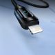 4. USB-A-Kabel – Lightning Wozinsky WUALC1 mit LED-Anzeige 2,4 A 1 m – Schwarz