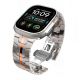 2. Tech-Protect Stainless Armband für Apple Watch 44 / 45 / 46 / 49 mm – silber-orange