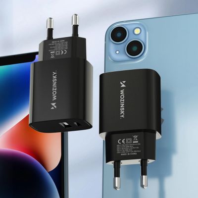 16. Wozinsky WGWCB USB-A USB-C 20W Wandladegerät - Schwarz