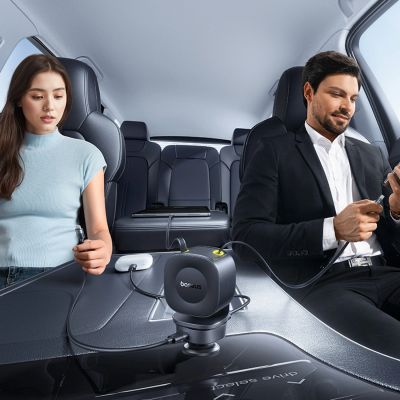 2. Baseus PrimeTrip VR2 Max 60W Kfz-Ladegerät mit einziehbarem USB-C-Kabel – Schwarz