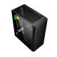 2. GEMBIRD FORNAX 400X MIDI-TOWER-CASE (2x USB 3.0, 1x USB 2.0, HD-Audio, Seitenwand aus Glas, ARGB-Hintergrundbeleuchtung) SCHWARZ