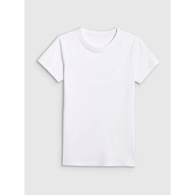 3. Schmal geschnittenes T-Shirt aus der 4F Damen-Basic-Kollektion 4FWMM00TTSHF3306-10S