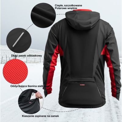 3. Rockbros Unisex-Sportwinterjacke Schwarz 3XL