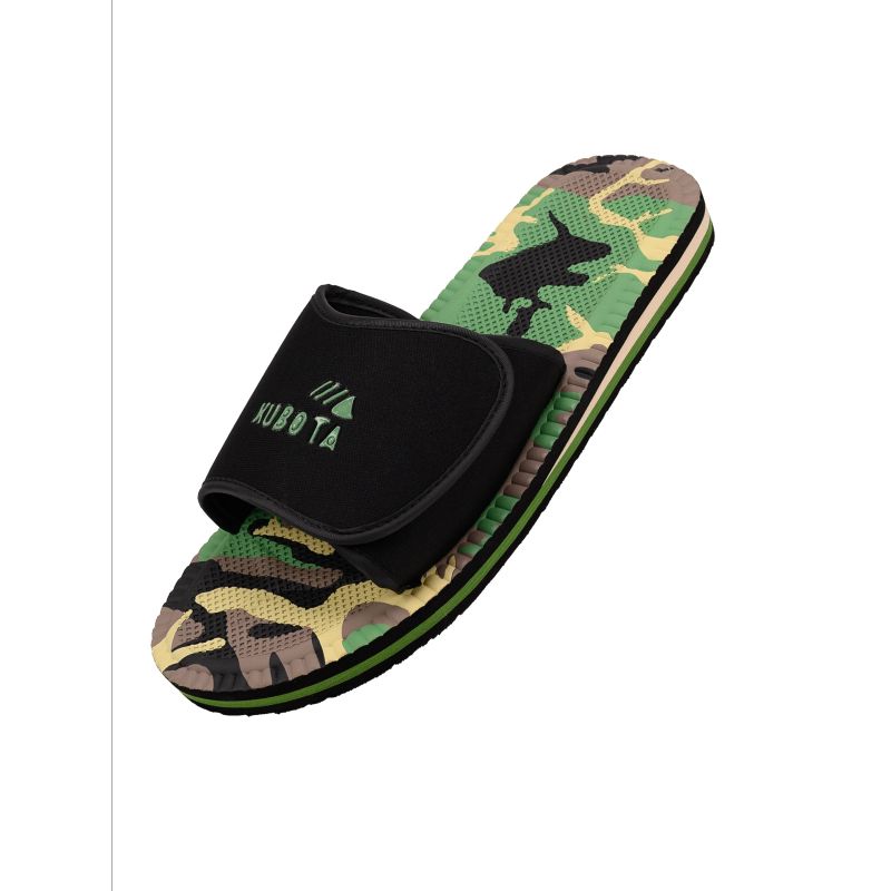 10. Kubota Flip-Flops mit Klettverschluss, mehrfarbig, camouflageschwarz K24AW-100-002-23-1