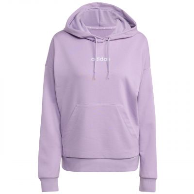Damen adidas Essentials Linear French Terry Hoodie Lila JY0036