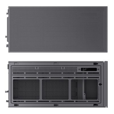 22. Jonsbo D41 Screen ATX-Gehäuse, gehärtetes Glas – Schwarz