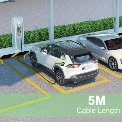 4. Qoltec 52472 Ladekabel für Elektrofahrzeuge, schwarz, Typ 2,5 m