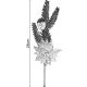 5. DEKORATIVER ZWEIG 23 CM SILBER