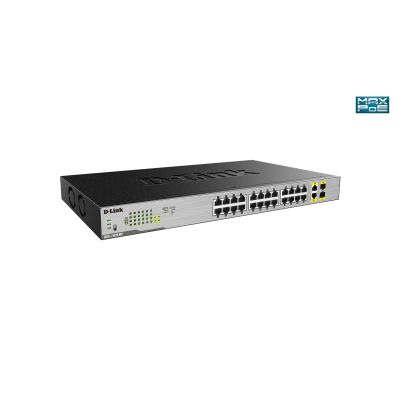 3. D-Link DGS-1026MP Netzwerkkarte, unmanaged Gigabit Ethernet (10/100/1000) mit PoE-Unterstützung, Schwarz, Grau