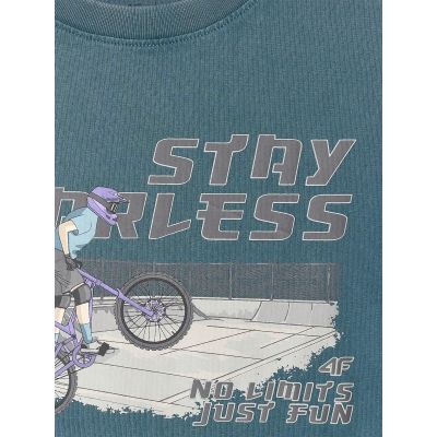 6. Baumwoll-T-Shirt für Jungen 4F 4FJRSS26TTSHM4279-46S