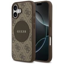 Guess 4G Circle Classic Logo MagSafe Hülle für iPhone 17 - Braun