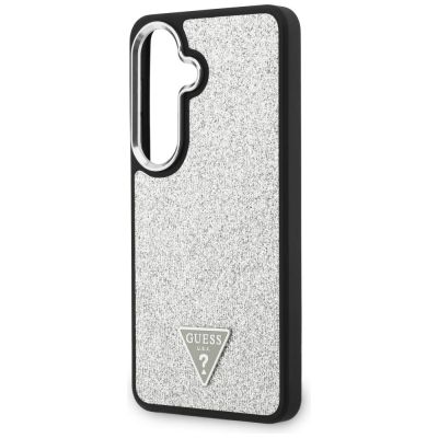 6. Guess Fixed Glitter Triangle MagSafe Hülle für Samsung Galaxy S26 - Silber