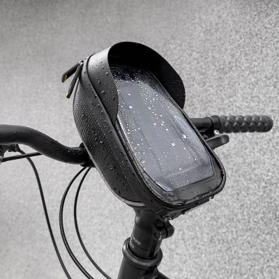 18. Wozinsky Fahrrad-Lenkertasche mit Handyhülle 1L Schwarz (WBB16BK)