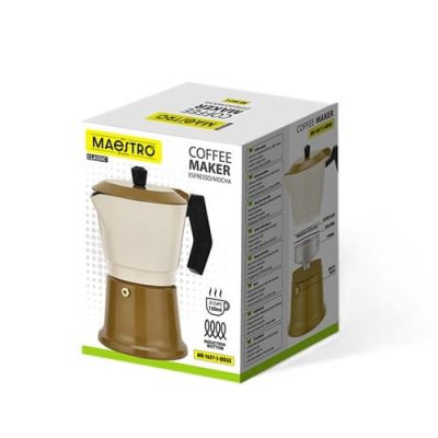 3. Aluminium-Kaffeemaschine MR-1657-3-BEIGE MAESTRO