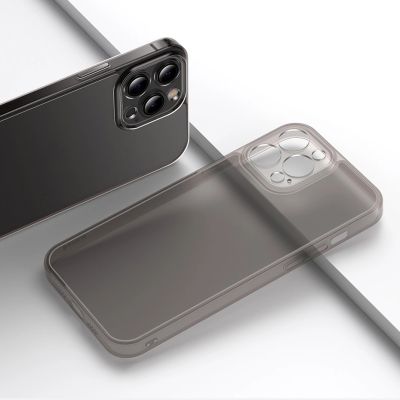 20. Baseus Frosted Glass Case Cover für iPhone 13 Pro Max Hardcover mit Gelrahmen Transparent (ARWS000802)