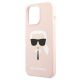 6. Karl Lagerfeld Silikon Karl`s Head Case für iPhone 13 Pro Max 6,7" - Hellrosa