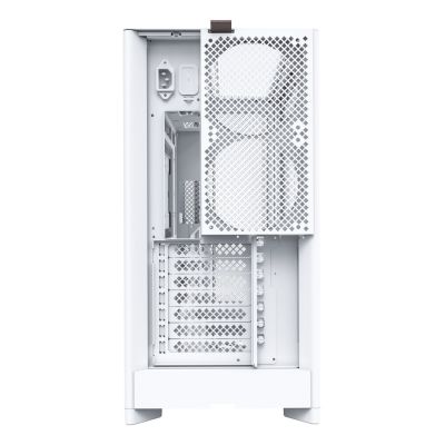 5. Montech HS01 PC-Gehäuse, Midi-Tower, ATX, aRGB, gehärtetes Glas – Weiß