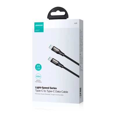 5. Joyroom Light-Speed ​​Serie S-A25 USB-C / USB-C Kabel 100W 1,2m - schwarz