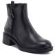 Schwarze Sergio Leone Damen-Ankle-Boots aus Leder mit Blockabsatz