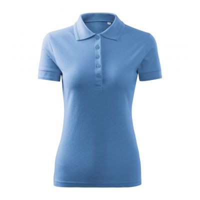 2. Damen-Poloshirt mit Piqué-Poloshirt (Blau)