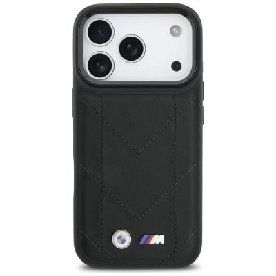 3. BMW M Quilted Logo MagSafe Case für iPhone 17 Pro – Schwarz