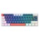 2. Machenike K500-B61 Kabelgebundene mechanische Gaming-Tastatur mit Hintergrundbeleuchtung, braunen Schaltern – Blau und Weiß