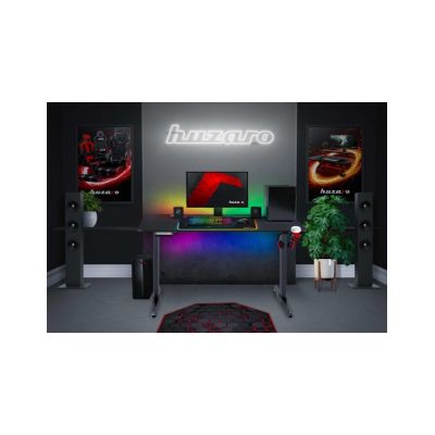 25. Huzaro Hero 8.5 Schwarzer Gaming-Schreibtisch