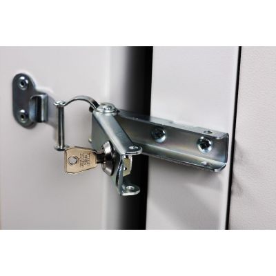 13. Digitus Unique 19" 9U 600x600 Wand-Netzwerkschrank, Glastür, grau, segmentiert, faltbar, 100 kg