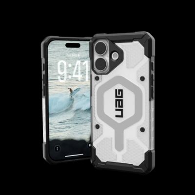UAG Pathfinder Clear MagSafe Case für iPhone 17 - Weiß und Grau