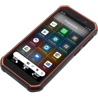 4. Olympia TREK Smartphone 14 cm (5,5 Zoll), Dual-SIM, Android 10.0, 4G, USB Typ-C, 3 GB RAM, 32 GB Speicher, 5000 mAh Akku – Orange