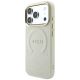 2. Guess Saffiano Peony & Ring MagSafe Schutzhülle für iPhone 18 Pro / 17 Pro – Beige