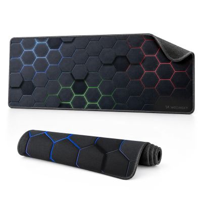 2. Wozinsky WPD-B800 Gaming-Schreibtischunterlage 800x300mm, wasserfest, mit Muster – Schwarz