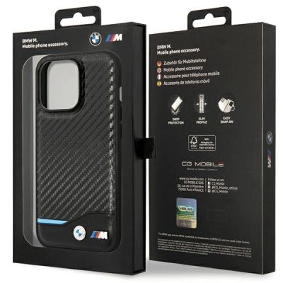 8. BMW Leder-Carbon-Hülle für iPhone 13 Pro Max – Schwarz