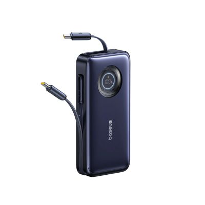 6. Baseus EnerCore CR11 20000mAh 100W Powerbank mit einziehbarem USB-C-Kabel – Schwarz