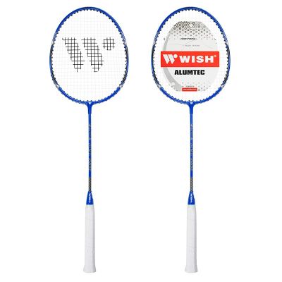 2. WISH ALUMTEC 5566 Badminton-Set: 4 Schläger + 3 Federbälle + Netz + Schnur