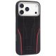 2. Audi R8 Echtleder MagSafe Hülle für iPhone 17 Pro Max - Schwarz und Rot