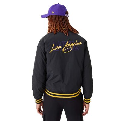 2. New Era NBA Los Angeles Lakers Bomberjacke mit Schriftzug - 60332205