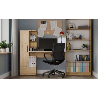 7. COSMO OAK ARTISAN Schreibtisch + Regalset