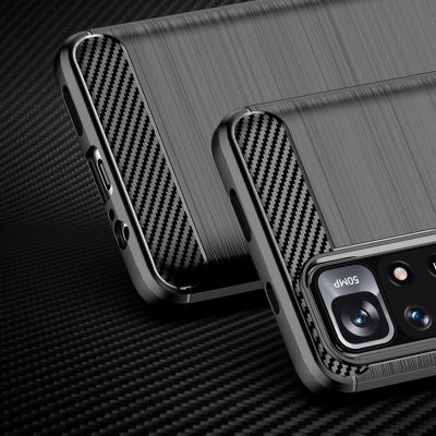 2. Carbon Case Flexible Schutzhülle für Xiaomi Redmi Note 11 schwarz