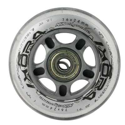 6. PU 76x24 82A TRANSPARENT (4 Stück) + ABEC-7 (8 Stück) NILS EXTREME SET