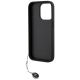 7. Karl Lagerfeld Saffiano Rhinestones & Charm Hülle für iPhone 15 Pro – Schwarz