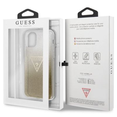 7. Guess GUHCN65SGTLGO iPhone 11 Pro Max Gold/Gold Hartschalenetui Glitter Triangle