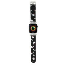 Hello Kitty Heads & Bows Pattern Armband für Apple Watch 38/40/41 mm – Schwarz