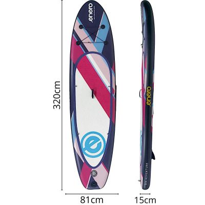 21. SET - ENERO AUFBLASBARES SUP-BOARD 320x81x15CM LILA