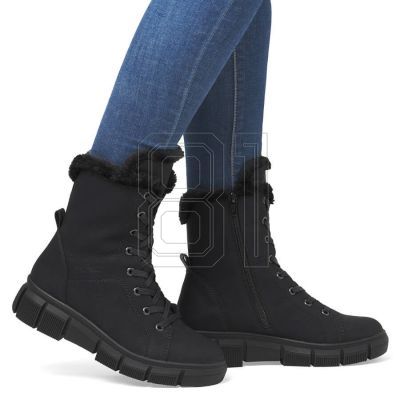 17. Rieker W X3402-00 RKR743 fur ankle boots