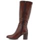 3. Damenstiefel mit Blockabsatz, braun, Sergio Leone KZ-08
